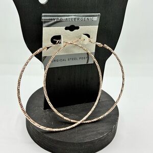 Gold Hoop Earrings NWT